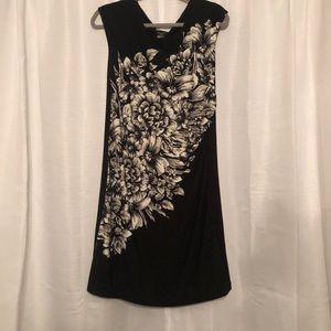 Black and white floral dress